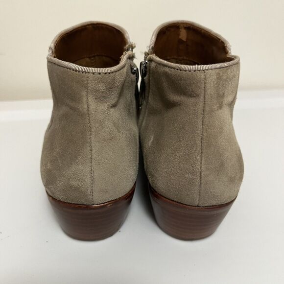 Sam Edelman Womens Petty Putty Beige Suede‎ Leather Zip Ankle Bootie sz 8.5 READ - Picture 4 of 9